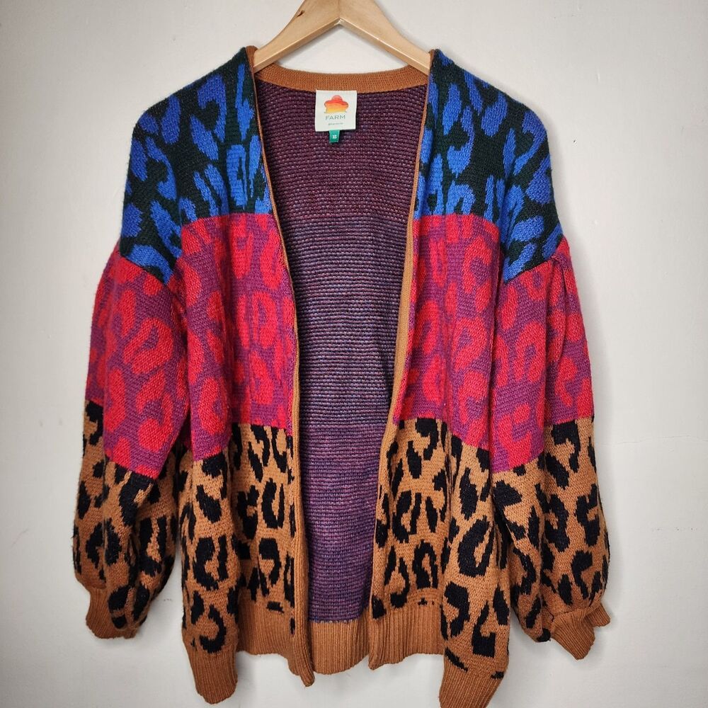 FARM Rio Multicolor Leopard Print Cardigan - Picture 4 of 13